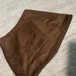 Brown Suede Mini Skirt